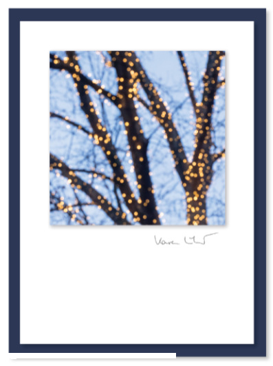 "Lichterkette am Baum" - Weihnachtskarten von nicecards